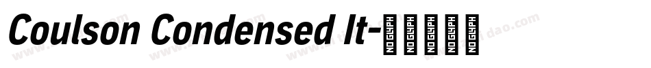 Coulson Condensed It字体转换